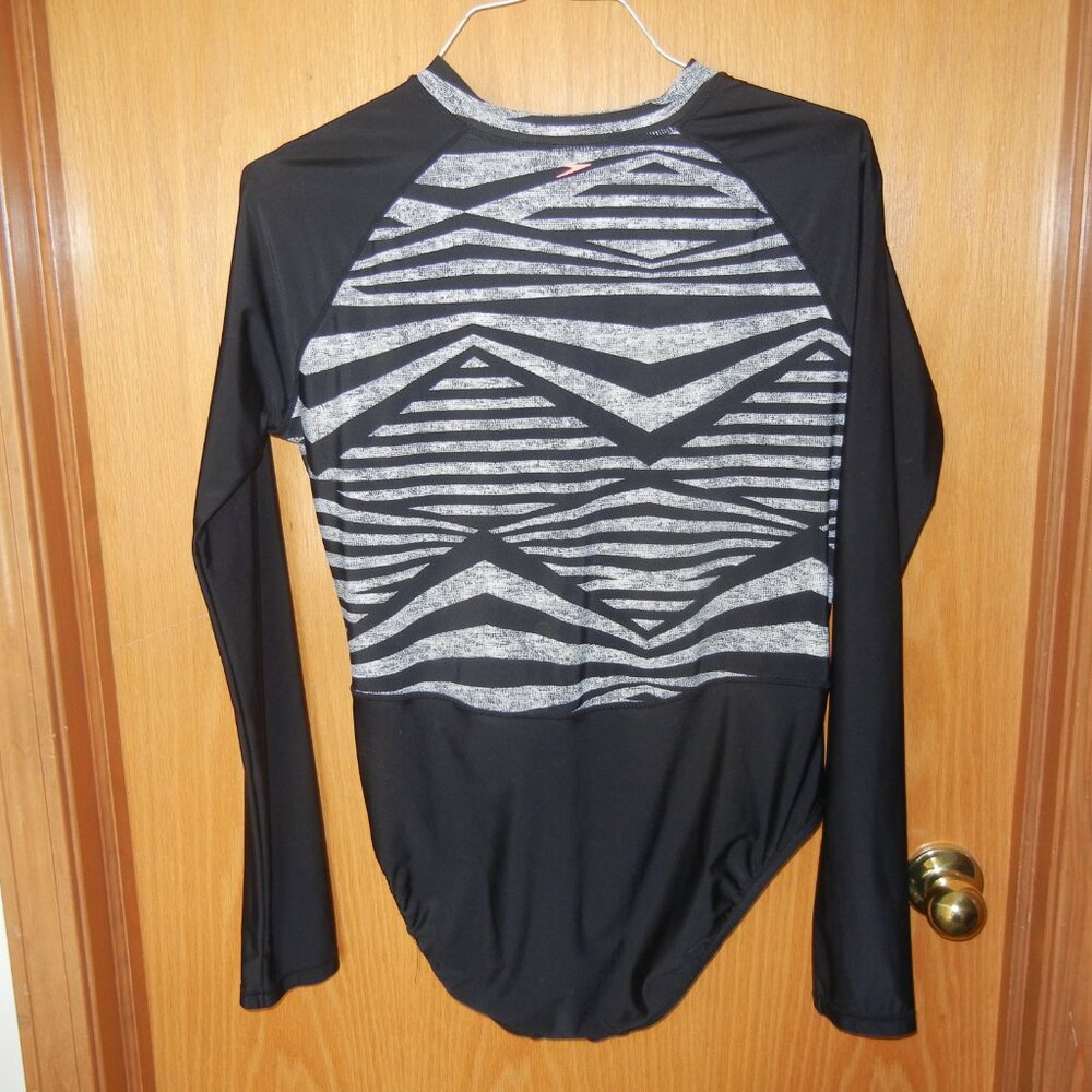 Speedo XL UV Protection Bathing Swim Suit Long-Sleeve Full Zip Crew Neck One Pc - Picture 10 of 13